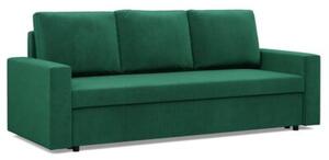 Kanapa 3 osobowa, BLOM, velvet, 220x92x92 cm, butelkowa zieleÅ | TYLETEGOTU
