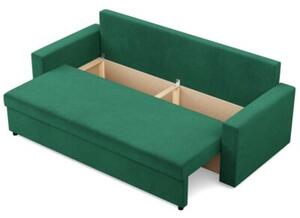 Kanapa 3 osobowa, BLOM, velvet, 220x92x92 cm, butelkowa zieleÅ | TYLETEGOTU