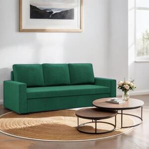 Kanapa 3 osobowa, BLOM, velvet, 220x92x92 cm, butelkowa zieleÅ | TYLETEGOTU