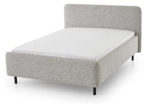 Beżowe tapicerowane łóżko dwuosobowe ze schowkiem ze stelażem 160x200 cm Primo – Meise Möbel