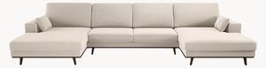 Sofa panoramiczna z weluru Hebe (6-osobowa)