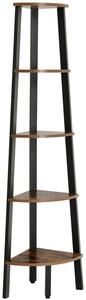 Półka narożna TAYLOR 5 półek 159x34, brąz rustykalny