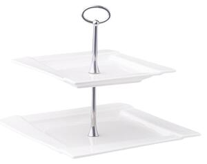 Patera AMBITION Kubiko 61174 2 poziomy Biało-srebrny