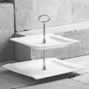 Patera AMBITION Kubiko 61174 2 poziomy Biało-srebrny