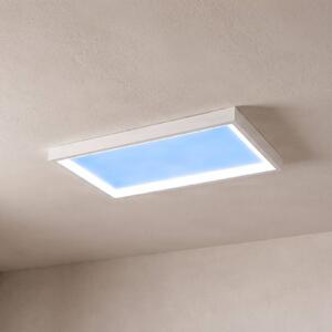 Lucande – lampa sufitowa z światłem dziennym „Sky”, 60 x 30 cm, ściemniana Sky Lucande, możliwość ściemniania, niebieski, salon / jadalnia, tworzywo sztuczne, nowoczesny