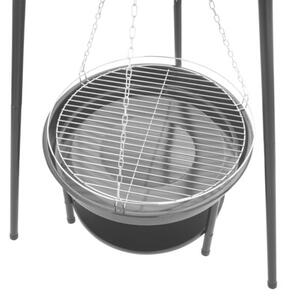 Palenisko trójnóg duży grill ogniskowy ogrodowy wiszący 2w1