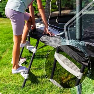 Trampolina ogrodowa THUNDER 8ft 244 cm dla dzieci z siatką wewnętrzną i drabinką