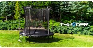 Trampolina ogrodowa THUNDER 8ft 244 cm dla dzieci z siatką wewnętrzną i drabinką