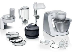 Robot kuchenny planetarny BOSCH MUM58231 1000W z rozdrabniaczem, maszynką do mięsa i blenderem kielichowym
