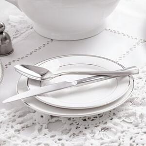 Talerz AMBITION Aura Silver 27 cm Biało-srebrny