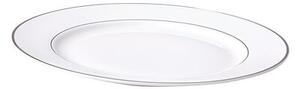 Talerz AMBITION Aura Silver 27 cm Biało-srebrny