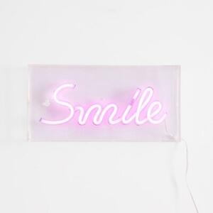Kinkiet dla dzieci neonowy różowy napis Smile Neon LED 4.14W Zuma Line