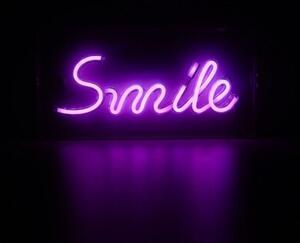 Kinkiet dla dzieci neonowy różowy napis Smile Neon LED 4.14W Zuma Line