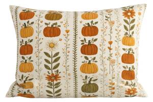 Flanelowa poszewka na poduszkę PUMPKIN LINES 50x70 cm, kolorowa