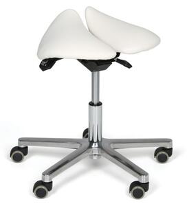 Krzesło robocze DANNY, uniwersalne kółka, białe