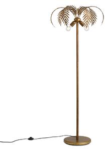Lampa podłogowa w stylu vintage, złota, 156 cm, 2 punkty świetlne - Botanica