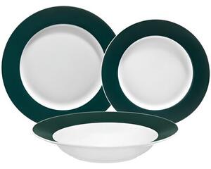 Talerz AMBITION Aura Green 27 cm Biało-zielony