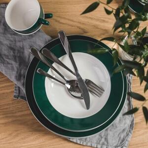 Talerz AMBITION Aura Green 27 cm Biało-zielony
