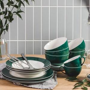 Talerz AMBITION Aura Green 27 cm Biało-zielony