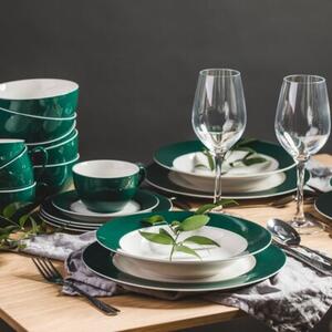 Talerz AMBITION Aura Green 27 cm Biało-zielony