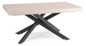 Stół Prostokątny Rozkładany HAMPTON 160-240 cm Kaszmir/Czarny do Jadalni Japandi