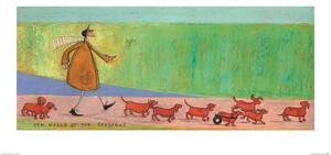 Druk artystyczny Sam Toft - The March of the Sausages