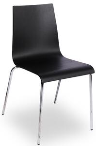 Nowoczesne krzesło konferencyjne czarny + chrom - Gixo 3X
