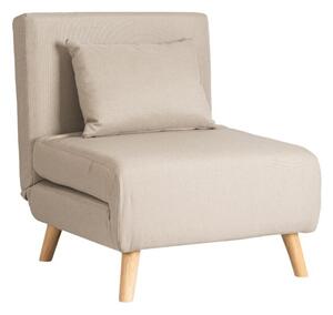 Fotel RozkÅadany Do Spania LeÅ¼ak ÅÃ³Å¼ko Sofa Jednoosobowa BeÅ¼owy MARRY