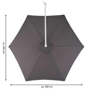 Wiszący parasol z rączką - ok. 3 m, antracyt
