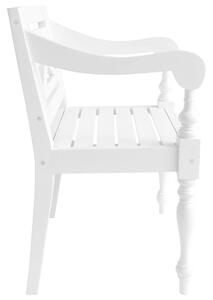 Mahoniowe krzesła tarasowe Amarillo 2 szt - białe