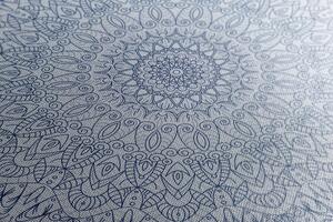 Obraz szczegółowa dekoracyjna Mandala w kolorze niebieskim