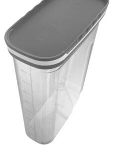 Pojemnik na produkty sypkie z dozownikiem szary GREY 2,7 l