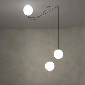 Maytoni Lampa wisząca szklana Twins, biały / opal, salon / jadalnia, szkło, nowoczesny