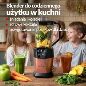 Blender kielichowy Mocny z Tritanu Kruszy lód 1.5L + Bidon 0.8L personalny