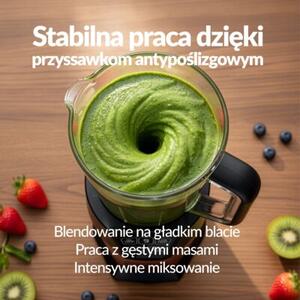 Blender kielichowy Mocny z Tritanu Kruszy lód 1.5L + Bidon 0.8L personalny