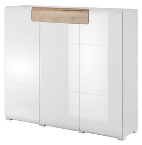 Komoda wysoka TOLEDO 3D1S biaÅa poÅysk/dÄ b san remo