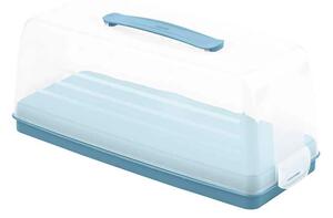 Pojemnik prostokątny na ciasto Curver Chef&Home 35.5 x 15 cm niebieski