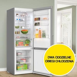 Lodówka BOSCH KGN497ICT No frost 203cm Srebrna
