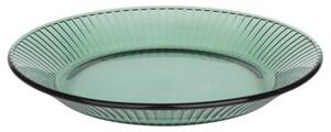 Talerz deserowy szklany zielony VERDE 20,5 cm