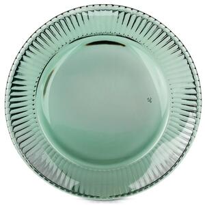 Talerz deserowy szklany zielony VERDE 20,5 cm