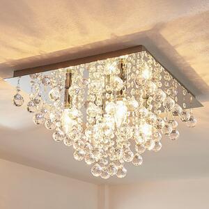 Lampa Sufitowa Lindby, Annica, ściemnialny, transparentny, salon, metal, nowoczesny