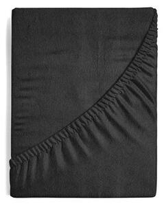 Prześcieradło EUROFIRANY Design 91 Frotte 140 x 200 cm Czarny