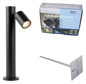 Lampa zewnętrzna czarna 45cm IP44 regulowana - Solo