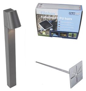 Nowoczesna stojąca lampa zewnętrzna antracytowa z diodami LED - Uma