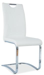 Krzesło H-790 Chrom / Ekoskóra Białe