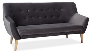 Szara sofa 3-osobowa NORDIC 3 VELVET