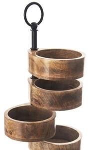 Patera drewniana 5-poziomowa MANGO 44,5 cm