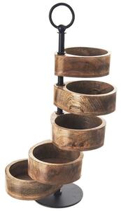 Patera drewniana 5-poziomowa MANGO 44,5 cm