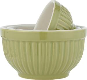 IB Laursen Zielone ceramiczne mini miski MYNTE HERBAL GREEN, kpl. 3 szt