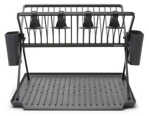 Ciemnozielony metalowy ociekacz dwupiętowy 42x51 cm – Brabantia